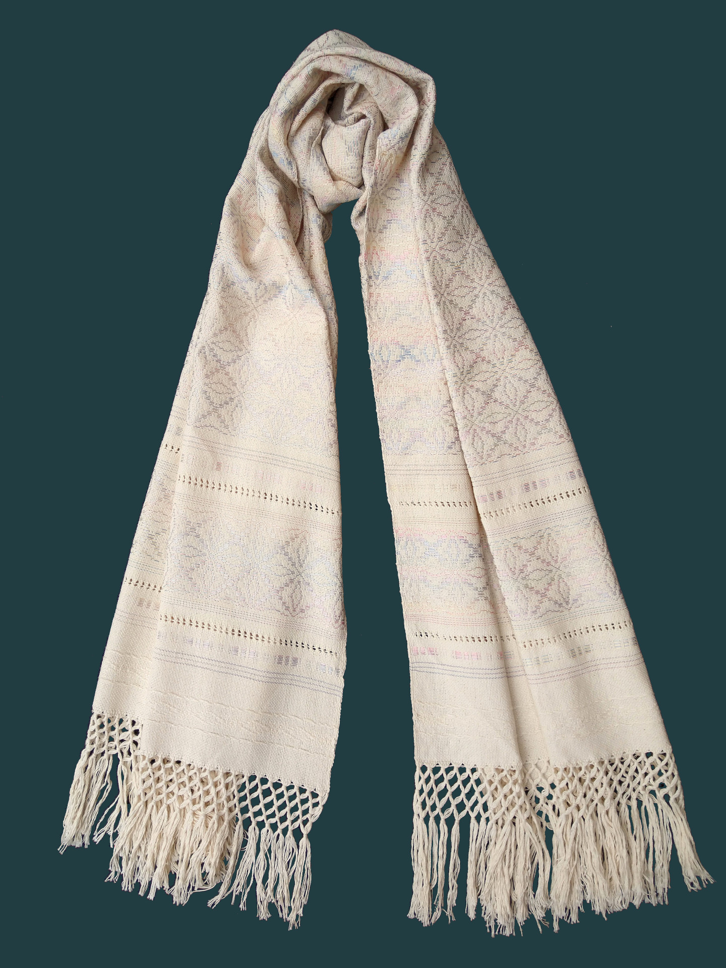 Rebozo de telar de cintura Noche de Ocote